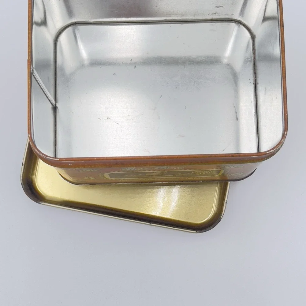 Cheinco Tin Tea‎ Canister  Tea Retro 70s 80s Lid Amber Blend Brass